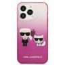 Karl Lagerfeld KLHCP13XTGKCP iPhone 13Pro Max 6,7" hardcase różowy/pink Gradient Ikonik Karl & Choupette na NearMe.pl
