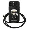 Karl Lagerfeld KLHCP13LCMNIPK iPhone 13 Pro / 13 6,1" hardcase czarny/black Leather Monogram Patch and Cord Iconik na NearMe.pl