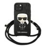 Karl Lagerfeld KLHCP13SCMNIPK iPhone 13 mini 5,4" hardcase czarny/black Leather Monogram Patch and Cord Iconik na NearMe.pl