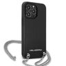 Karl Lagerfeld KLHCP13LPMK iPhone 13 Pro / 13 6,1" hardcase czarny/black Leather Textured and Chain na NearMe.pl