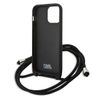 Karl Lagerfeld KLHCP13XCMNIPK iPhone 13 Pro Max 6,7" hardcase czarny/black Leather Monogram Patch and Cord Iconik na NearMe.pl