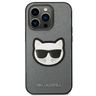 Karl Lagerfeld KLHCP14XSAPCHG iPhone 14 Pro Max 6,7" hardcase srebrny/silver Saffiano Choupette Head Patch na NearMe.pl