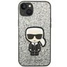 Karl Lagerfeld KLHCP14MGFKPG iPhone 14 Plus / 15 Plus 6,7" hardcase srebrny/silver Glitter Flakes Ikonik na NearMe.pl