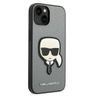 Karl Lagerfeld KLHCP14SSAPKHG iPhone 14 / 15 / 13 6,1" srebrny/silver hardcase Saffiano Karl`s Head Patch na NearMe.pl