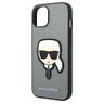 Karl Lagerfeld KLHCP14SSAPKHG iPhone 14 / 15 / 13 6,1" srebrny/silver hardcase Saffiano Karl`s Head Patch na NearMe.pl