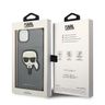 Karl Lagerfeld KLHCP14MSAPKHG iPhone 14 Plus / 15 Plus 6,7" srebrny/silver hardcase Saffiano Karl`s Head Patch na NearMe.pl
