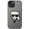 Karl Lagerfeld KLHCP14MSAPKHG iPhone 14 Plus / 15 Plus 6,7" srebrny/silver hardcase Saffiano Karl`s Head Patch na NearMe.pl