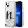 Karl Lagerfeld KLHCP14SLBKLCS iPhone 14 / 15 / 13 6,1" srebrny/silver hardcase Liquid Glitter Big KL na NearMe.pl
