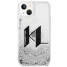 Karl Lagerfeld KLHCP14SLBKLCS iPhone 14 / 15 / 13 6,1" srebrny/silver hardcase Liquid Glitter Big KL na NearMe.pl