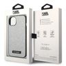 Karl Lagerfeld KLHCP14SG2ELS iPhone 14 / 15 / 13 6,1" hardcase srebrny/silver Glitter Plaque Logo na NearMe.pl