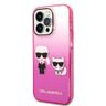 Karl Lagerfeld KLHCP14XTGKCP iPhone 14 Pro Max 6,7" hardcase różowy/pink Gradient Ikonik Karl & Choupette na NearMe.pl