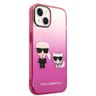 Karl Lagerfeld KLHCP14MTGKCP iPhone 14 Plus / 15 Plus 6,7" hardcase różowy/pink Gradient Ikonik Karl & Choupette na NearMe.pl