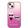 Karl Lagerfeld KLHCP14MTGKCP iPhone 14 Plus / 15 Plus 6,7" hardcase różowy/pink Gradient Ikonik Karl & Choupette na NearMe.pl