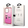 Karl Lagerfeld KLHCP14LTGKCP iPhone 14 Pro 6,1" hardcase różowy/pink Gradient Ikonik Karl & Choupette na NearMe.pl