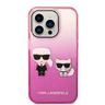 Karl Lagerfeld KLHCP14LTGKCP iPhone 14 Pro 6,1" hardcase różowy/pink Gradient Ikonik Karl & Choupette na NearMe.pl