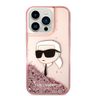 Karl Lagerfeld KLHCP14LLNKHCP iPhone 14 Pro 6,1" różowy/pink hardcase Glitter Karl Head na NearMe.pl