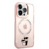 Karl Lagerfeld KLHMP14XHNKCIP iPhone 14 Pro Max 6,7" hardcase różowy/pink Iconic Karl&Choupette Magsafe na NearMe.pl