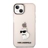 Karl Lagerfeld KLHCP14SHNCHTCP iPhone 14 / 15 / 13 6,1" różowy/pink hardcase Ikonik Choupette na NearMe.pl