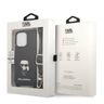 Karl Lagerfeld KLHCP13XSAIPCK iPhone 13Pro Max 6,7" hardcase czarny/black Saffiano Metal Ikonik na NearMe.pl
