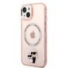 Karl Lagerfeld KLHMP14MHNKCIP iPhone 14 Plus / 15 Plus 6,7" hardcase różowy/pink Iconic Karl&Choupette Magsafe na NearMe.pl