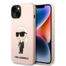 Karl Lagerfeld KLHMP14MSNIKBCP iPhone 14 Plus / 15 Plus 6,7" hardcase różowy/pink Silicone Ikonik Magsafe na NearMe.pl