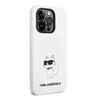Karl Lagerfeld KLHMP14LSNCHBCH iPhone 14 Pro 6,1" hardcase biały/white Silicone Choupette MagSafe na NearMe.pl