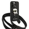 Karl Lagerfeld KLHCP14LSTKMK iPhone 14 Pro 6,1" czarny/black hardcase Monogram Ikonik Patch na NearMe.pl