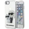 Karl Lagerfeld KLHCI8HNKCTGT iPhone 7/8/SE 2020 / SE 2022 transparent hardcase Gliter Karl&Choupette na NearMe.pl