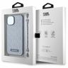 Karl Lagerfeld KLHCP14SSACKLHPG iPhone 14 / 15 / 13 6.1" srebrny/silver hardcase Saffiano Monogram Chain na NearMe.pl