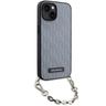 Karl Lagerfeld KLHCP14SSACKLHPG iPhone 14 / 15 / 13 6.1" srebrny/silver hardcase Saffiano Monogram Chain na NearMe.pl