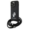 Karl Lagerfeld KLHCP13LSAKCPSK iPhone 13 Pro / 13 6.1" hardcase czarny/black Crossbody Saffiano Metal Pin Karl & Choupette na NearMe.pl