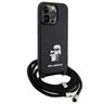 Karl Lagerfeld KLHCP13LSAKCPSK iPhone 13 Pro / 13 6.1" hardcase czarny/black Crossbody Saffiano Metal Pin Karl & Choupette na NearMe.pl