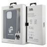 Karl Lagerfeld KLHCP14LSAKCPSK iPhone 14 Pro 6.1" hardcase czarny/black Crossbody Saffiano Metal Pin Karl & Choupette na NearMe.pl
