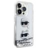 Karl Lagerfeld KLHCP14XLDHKCNS iPhone 14Pro Max 6.7" srebrny/silver hardcase Liquid Glitter Karl & Choupette Heads na NearMe.pl