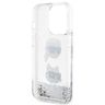 Karl Lagerfeld KLHCP14XLDHKCNS iPhone 14Pro Max 6.7" srebrny/silver hardcase Liquid Glitter Karl & Choupette Heads na NearMe.pl