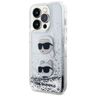 Karl Lagerfeld KLHCP14XLDHKCNS iPhone 14Pro Max 6.7" srebrny/silver hardcase Liquid Glitter Karl & Choupette Heads na NearMe.pl