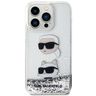 Karl Lagerfeld KLHCP14XLDHKCNS iPhone 14Pro Max 6.7" srebrny/silver hardcase Liquid Glitter Karl & Choupette Heads na NearMe.pl