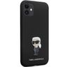 Karl Lagerfeld KLHCN61SMHKNPK iPhone 11/ Xr 6.1" czarny/black Silicone Ikonik Metal Pin na NearMe.pl