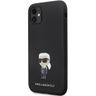 Karl Lagerfeld KLHCN61SMHKNPK iPhone 11/ Xr 6.1" czarny/black Silicone Ikonik Metal Pin na NearMe.pl