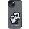 Karl Lagerfeld KLHCP14SSANKCPG iPhone 14/ 15 / 13 6.1" hardcase srebrny/silver Saffiano Karl & Choupette na NearMe.pl