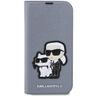 Karl Lagerfeld KLBKP14XSANKCPG iPhone 14Pro Max 6.7" bookcase srebrny/silver Saffiano Karl & Choupette na NearMe.pl