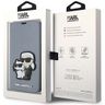 Karl Lagerfeld KLBKP14XSANKCPG iPhone 14Pro Max 6.7" bookcase srebrny/silver Saffiano Karl & Choupette na NearMe.pl
