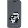 Karl Lagerfeld KLBKP14SSANKCPG iPhone 14/ 15 / 13 6.1" bookcase srebrny/silver Saffiano Karl & Choupette na NearMe.pl