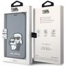 Karl Lagerfeld KLBKP14SSANKCPG iPhone 14/ 15 / 13 6.1" bookcase srebrny/silver Saffiano Karl & Choupette na NearMe.pl