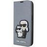 Karl Lagerfeld KLBKP14LSANKCPG iPhone 14Pro 6.1" bookcase srebrny/silver Saffiano Karl & Choupette na NearMe.pl