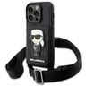 Karl Lagerfeld KLHCP14LCSAKHPKK iPhone 14 Pro 6.1" hardcase czarny/black Crossbody Saffiano Monogram Ikonik na NearMe.pl