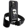 Karl Lagerfeld KLHCP14LCSAKHPKK iPhone 14 Pro 6.1" hardcase czarny/black Crossbody Saffiano Monogram Ikonik na NearMe.pl