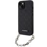 Karl Lagerfeld KLHCP14SSACKLHPK iPhone 14 / 15 / 13 6.1" czarny/black hardcase Saffiano Monogram Chain na NearMe.pl