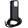 Karl Lagerfeld KLHCP15LSAKCPSK iPhone 15 Pro 6.1" hardcase czarny/black Crossbody Saffiano Metal Pin Karl & Choupette na NearMe.pl