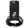 Karl Lagerfeld KLHCP15LSAKCPSK iPhone 15 Pro 6.1" hardcase czarny/black Crossbody Saffiano Metal Pin Karl & Choupette na NearMe.pl